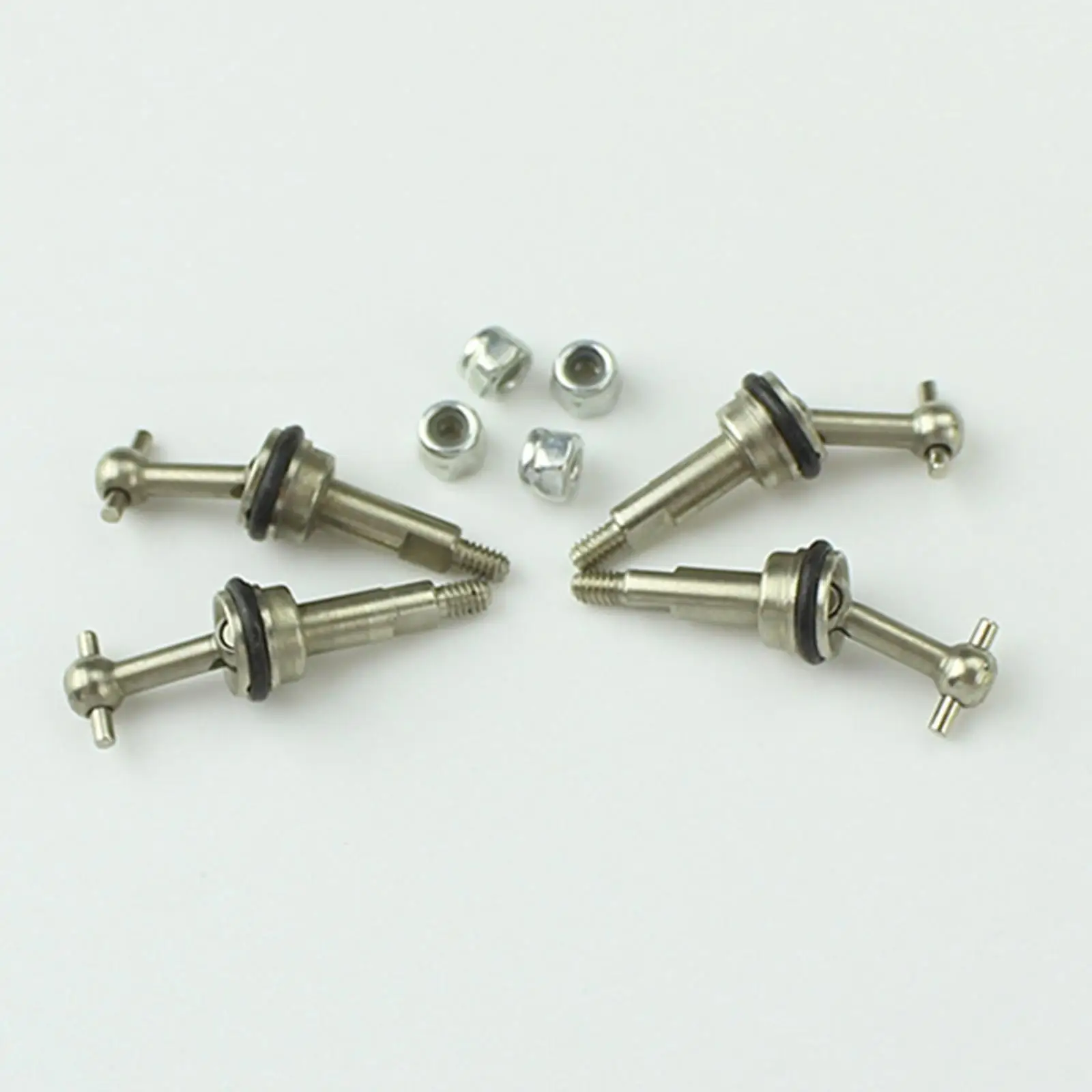 4PCS Metal Universal Driveshafts Dog Bone Replacement Part for WLtoys K969 K979 K989 K999 P929 P939 1:28 RC Car Car