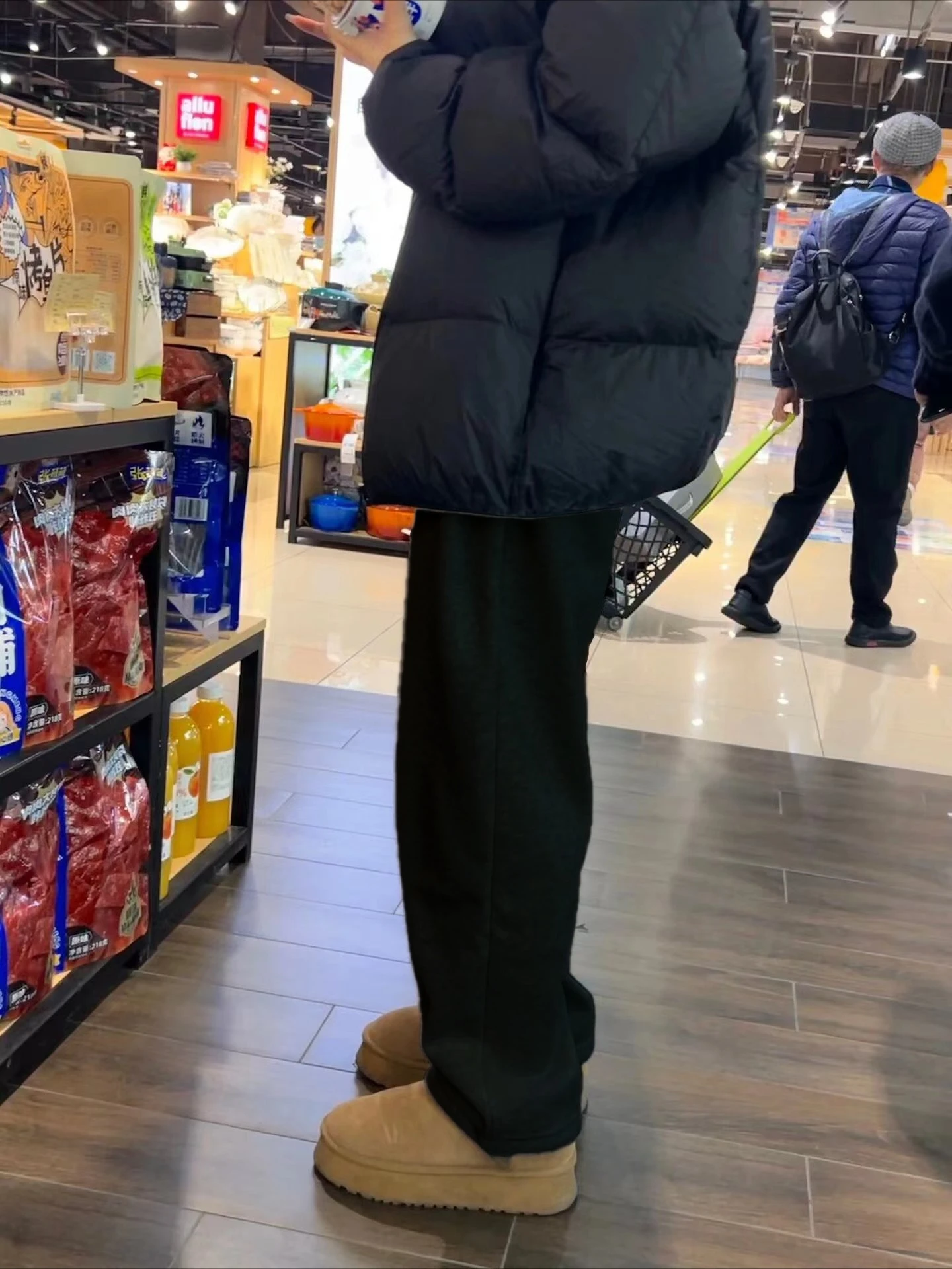 

Cotton Gray Sports Pants for Women in Autumn, Thin Straight Tube Loose Fit American Casual Wide Leg Cotton Pants Sanitary Pants