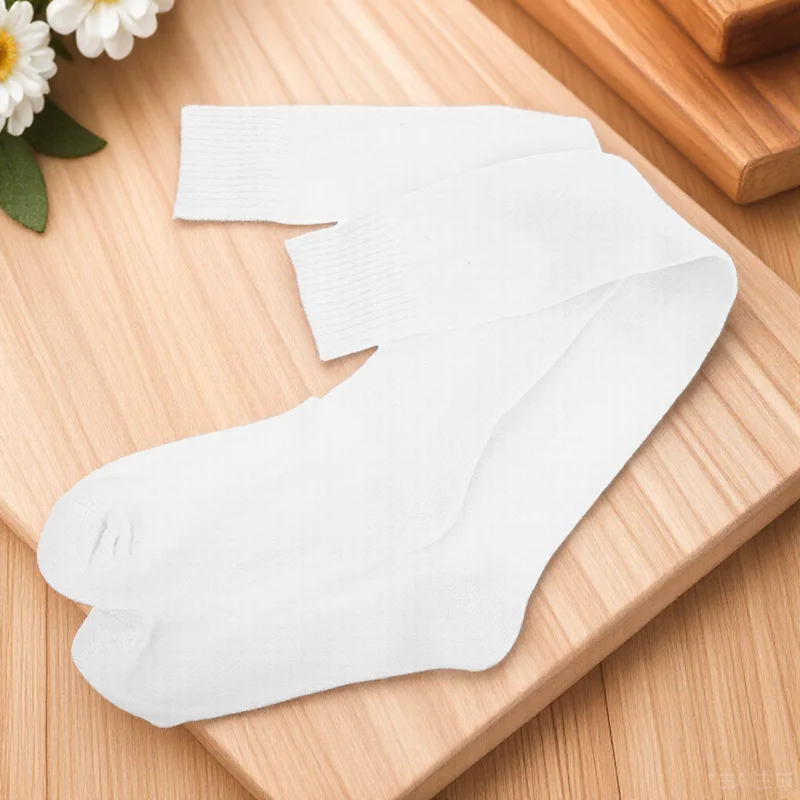 

1Pair Fencing Socks Long Breathable Thickened Knee High White Comfortable Competition Training Soccer Softball Football