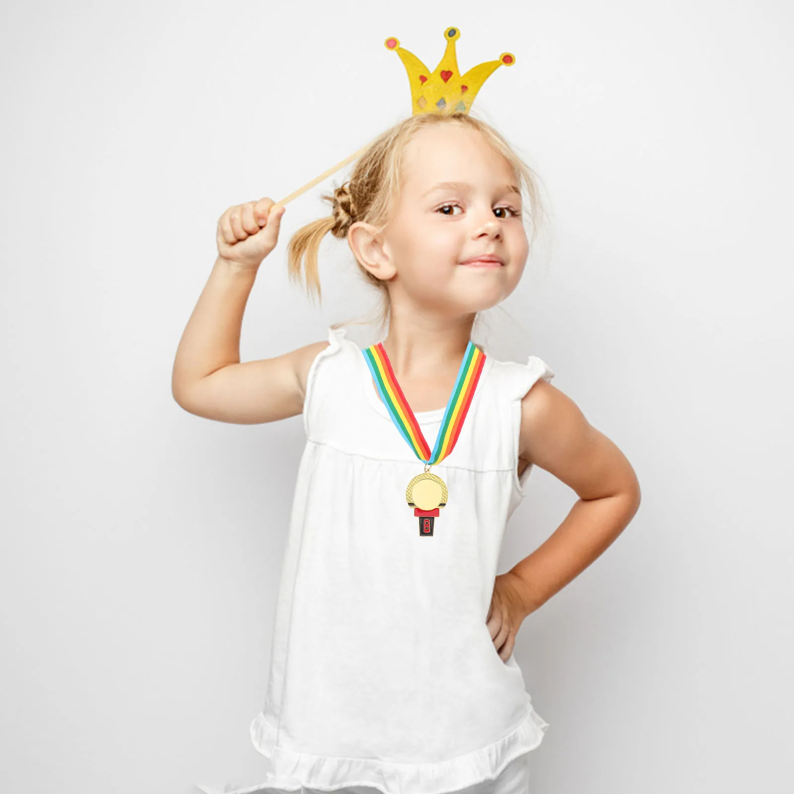 

Kids Singing Competition Medal Metal Award Pendant For Children Sports Reward Party Decor Zinc Alloy Lanyard Medals