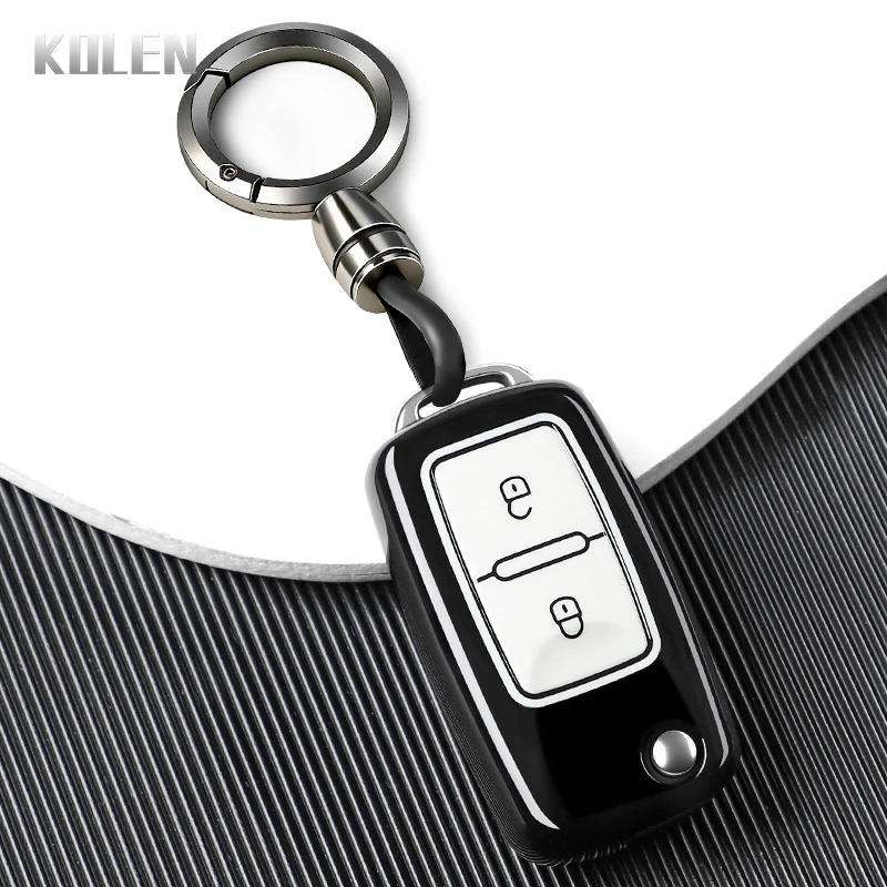 Premium TPU Car Key Case Cover Shell Fob For VW Volkswagen MK4 Bora Golf 4 5 6 Jetta Passat Polo Bora Touran Skoda Seat 2 3Btn