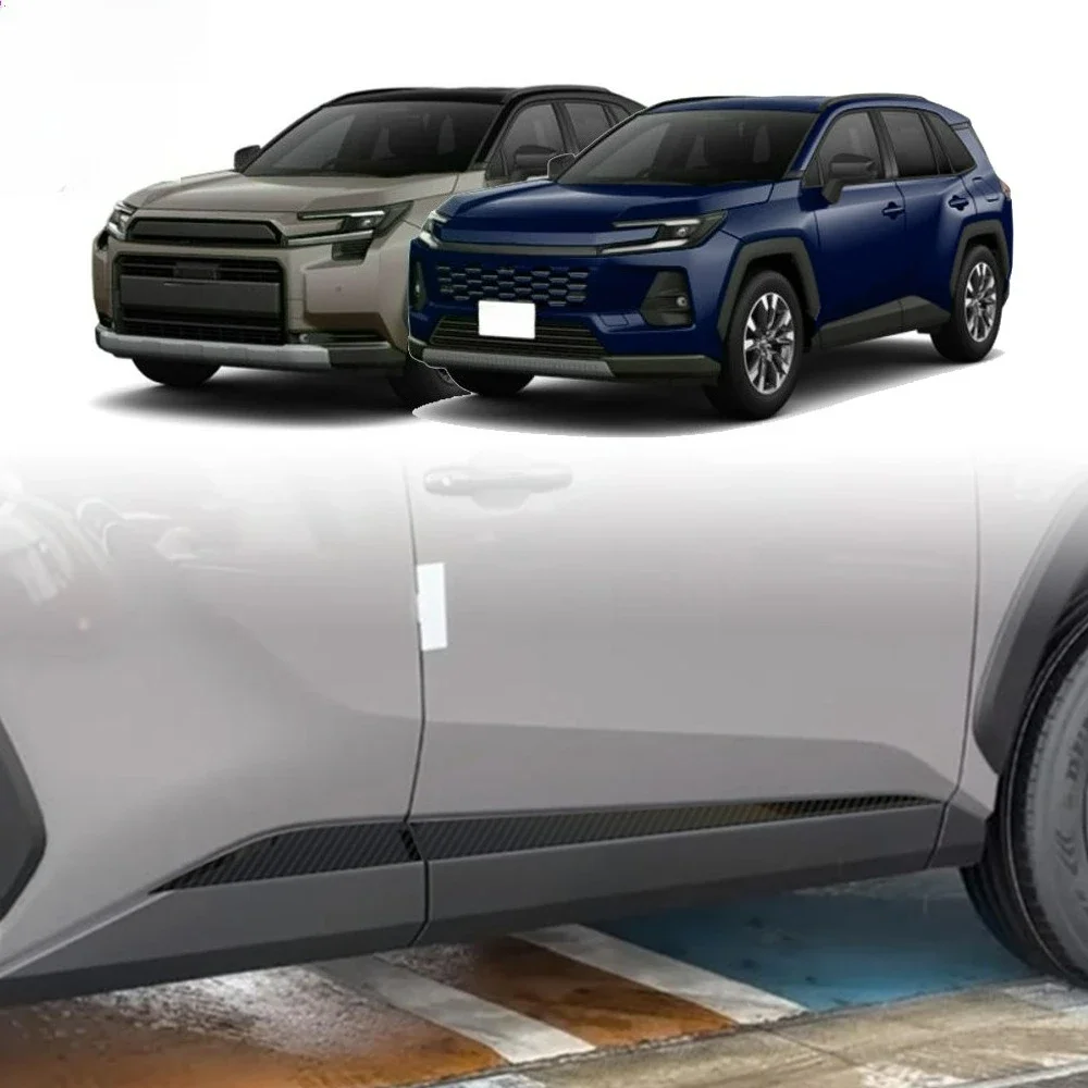 FIT For Toyota RAV4 XA60 2026 2027 2028 ABS Glossy Black Side Body Spoiler Skirts Door Car Body Molding Cover Trim 4PCS