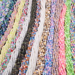 New Mixed Colors 4mm Flat Round Polymer Clay Beads Chip Disk Spacer Loose Beads For Jewelry Making Handmade DIY Necklace