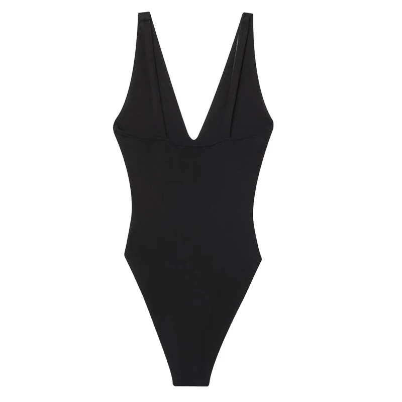 HXAO Top senza maniche Body Donna Estate Corpo dimagrante Body nero Corsetto sexy Costumi interi Scollo a V Body senza schienale