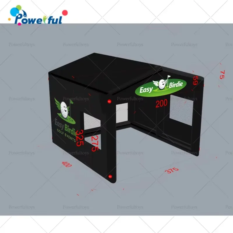Factory Sport Event Rent Inflatable Screen Golf Simulator Tent Portable Golf Training Simulator Enclosure