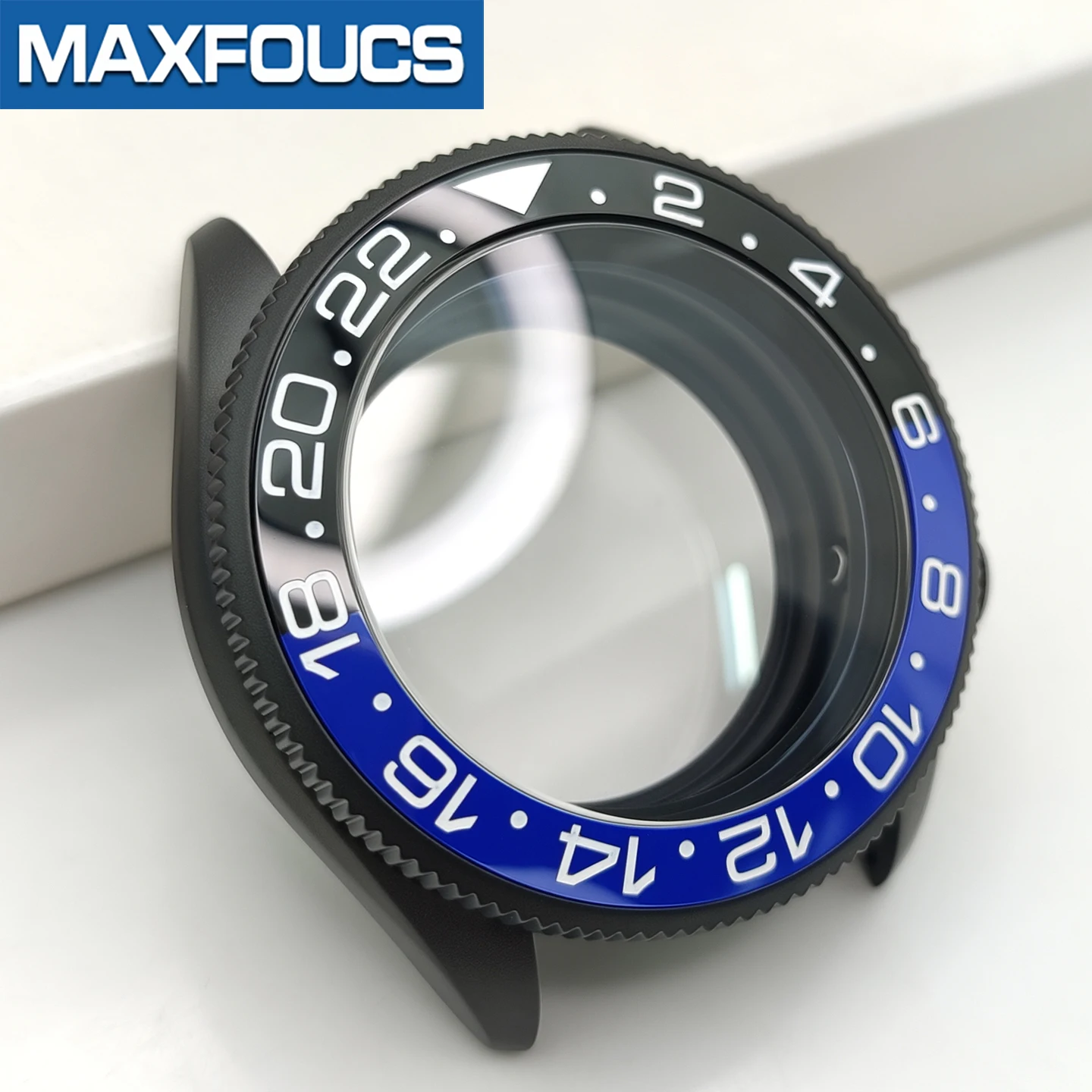 MM300 SKX 3.8 Uhrengehäuse-Set Schwarz Matt Passend für NH35/NH36/NH34 MOD Uhrengehäuse-Teile Saphirglas-Einsatz Lünette Maßanfertigung – Detail 11