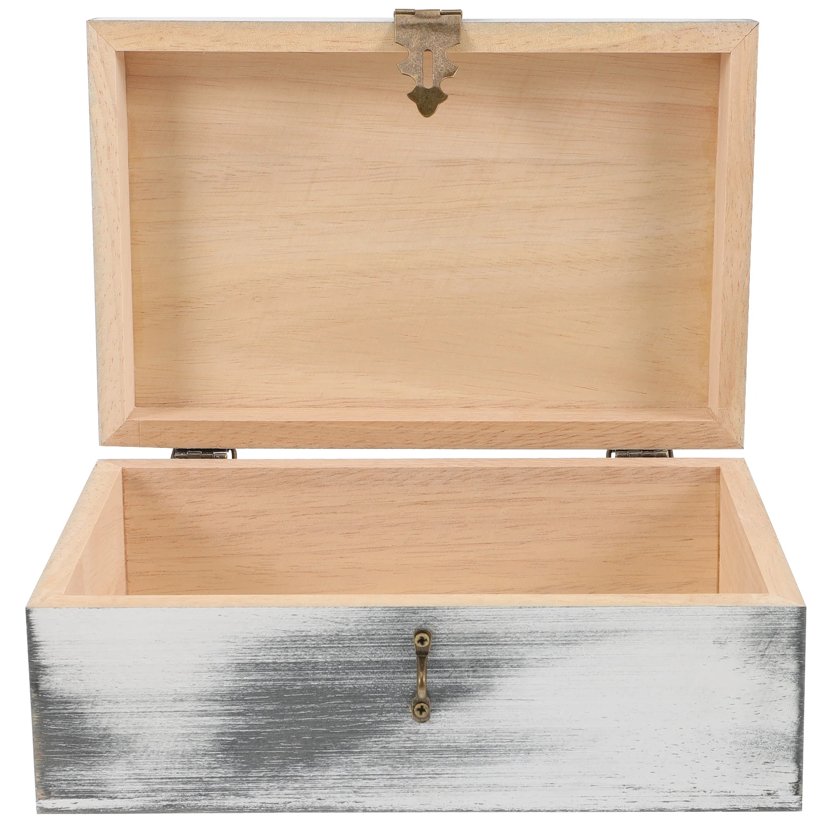 

Wooden Jewelry Box Retro Style Storage Case for Rings Earrings White Holder Compact Size Lightweight Design Durable Material