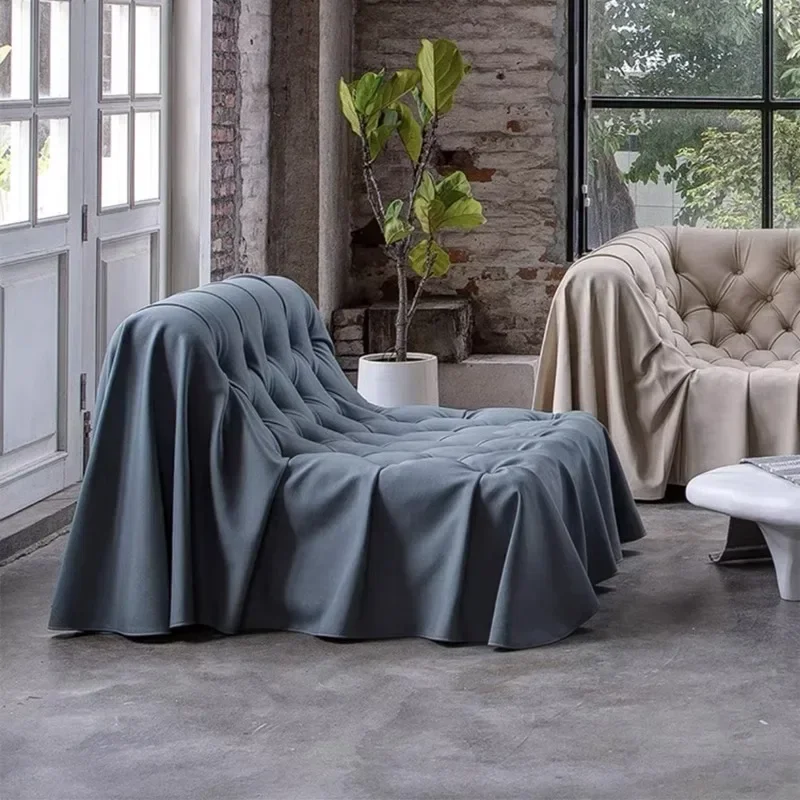 

Sofa Italian villa living room wabi-sabi Italian casual pull-up sofa chair