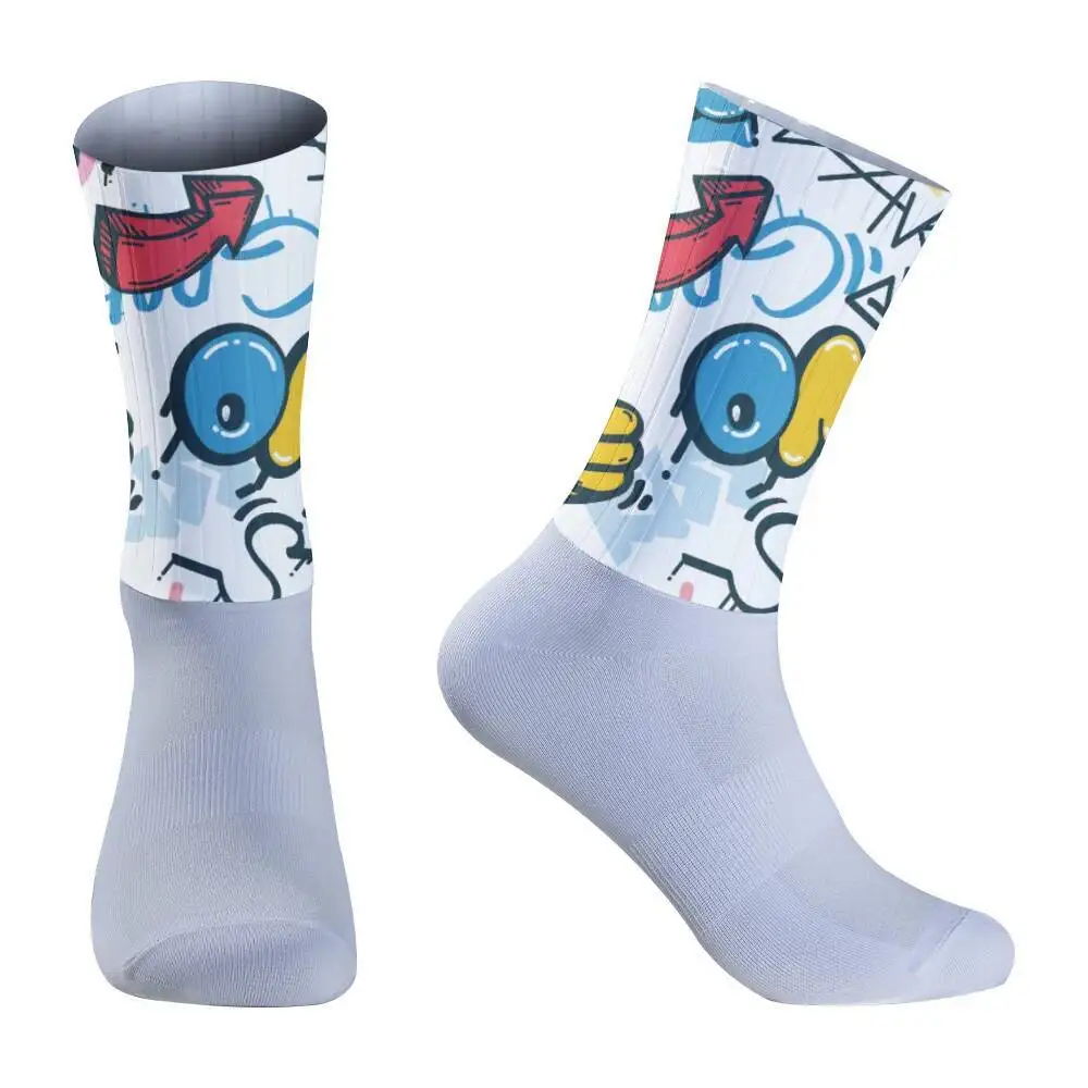 

Уличные женские повседневные спортивные мужские носки 2024, новые летние велосипедные носки, противоскользящие силиконовые носки для езды на велосипеде