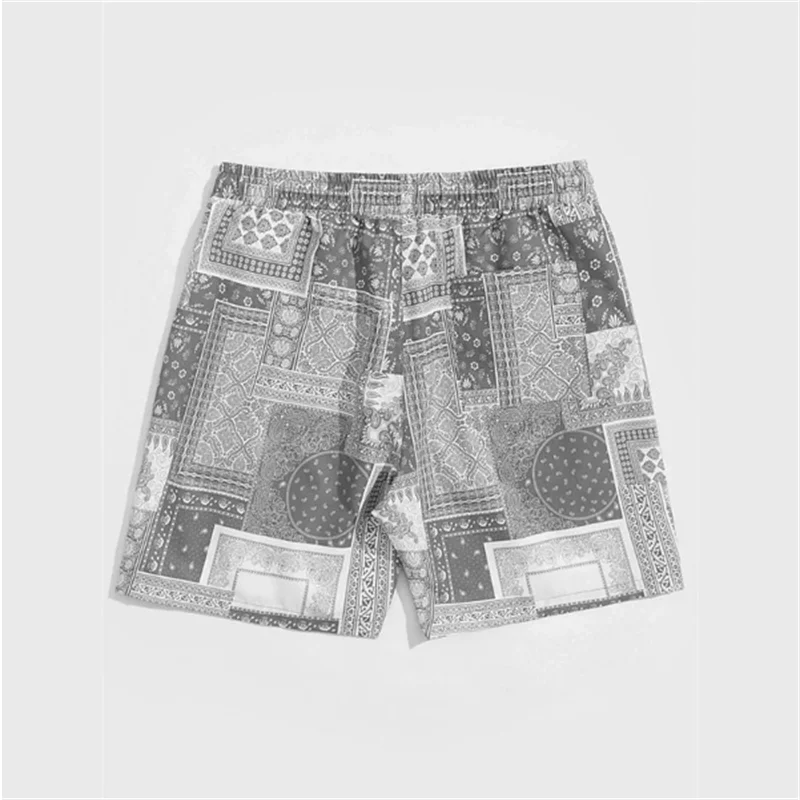 Trend Bandana Graphic Beach Short For Men Summer Fashion 3D Printed Swim Trunks Loose Casual Streetwear Hawaiian Short Pants