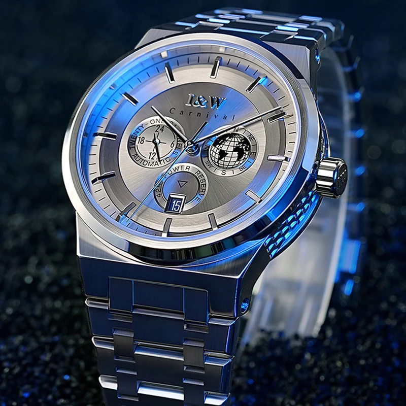 

Carnival Brand High-End IW Series Luxury Sapphire Mechanical Watch for Men Mirror 50M Waterproof MIYOTA Movement Mens Watches