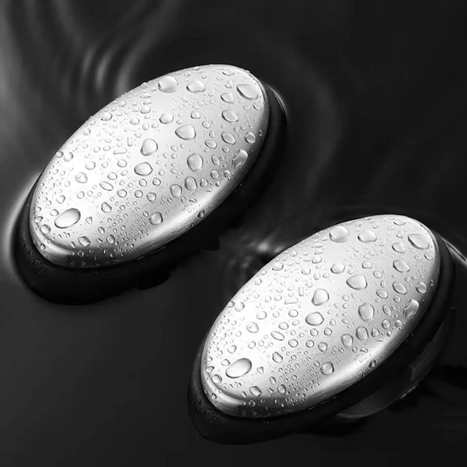 2PCS 304 Stainless Steel Deodorant Soap Metal Bar Soap for Remove Odor of Onion Garlic and Fish Bactericidal Cleaning Kitchen