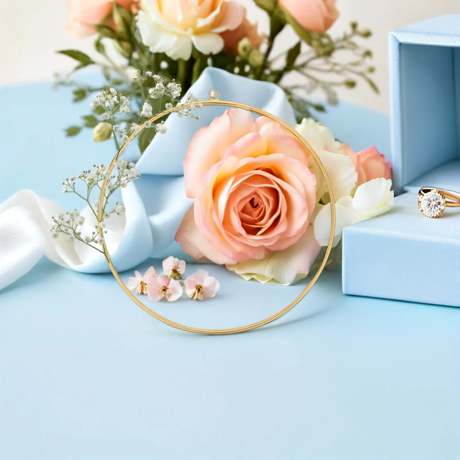 12Pcs Gold Dream Catcher Rings for Wedding Decor