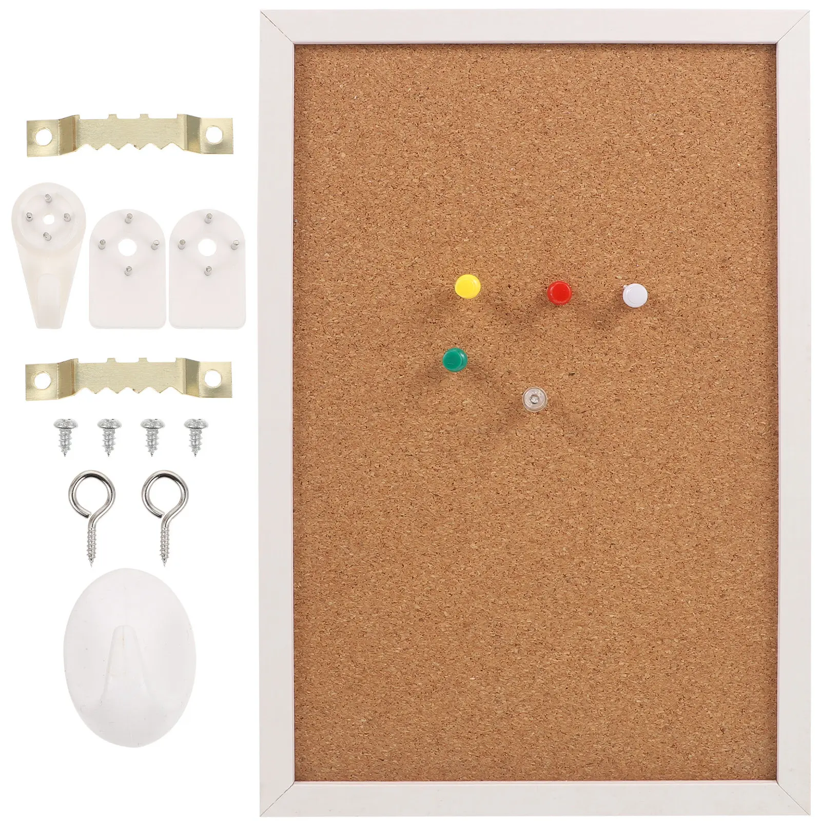 

1 шт. Премиальная пробковая доска-пин-борд с сосновой рамой, настенная, для дома, офиса, школы, 30x30 см, цвет хаки, эффективная