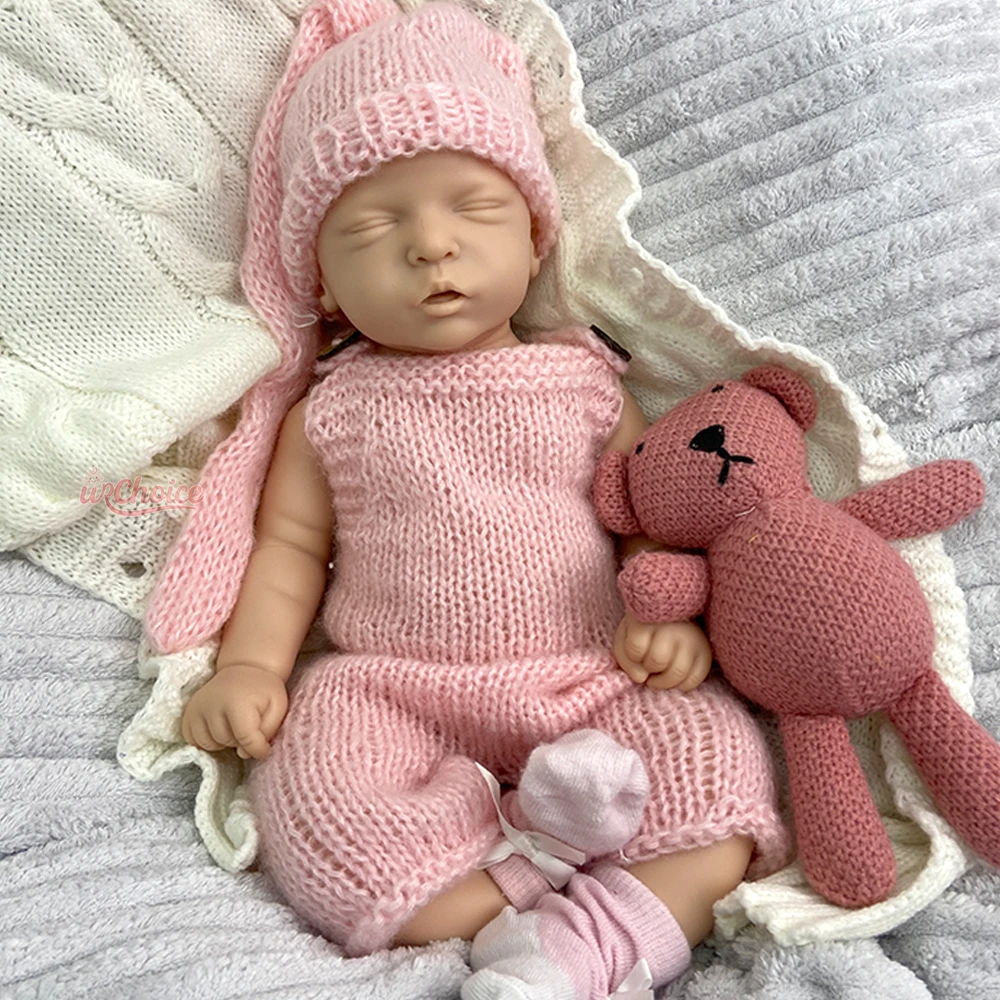 18-calowa, niemalowana lalka reborn dla dziewczynki, w całości z miękkiego silikonu, realistyczna, z możliwością mycia, pusta lalka noworodka dla artystów, kolekcjonerów, prezent na Boże Narodzenie.