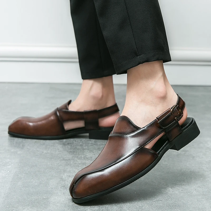 Men Minimalist Slingback Dress Shoes Business Office Dress Shoes