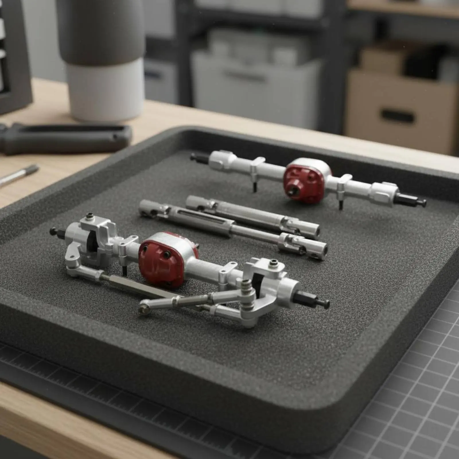 

1/12 Scale RC Vehicle Shaft Assembly Set Long-Lasting Front Rear Shaft Assembly Set RC Crawler Drive Shaft CNC Machined CVD