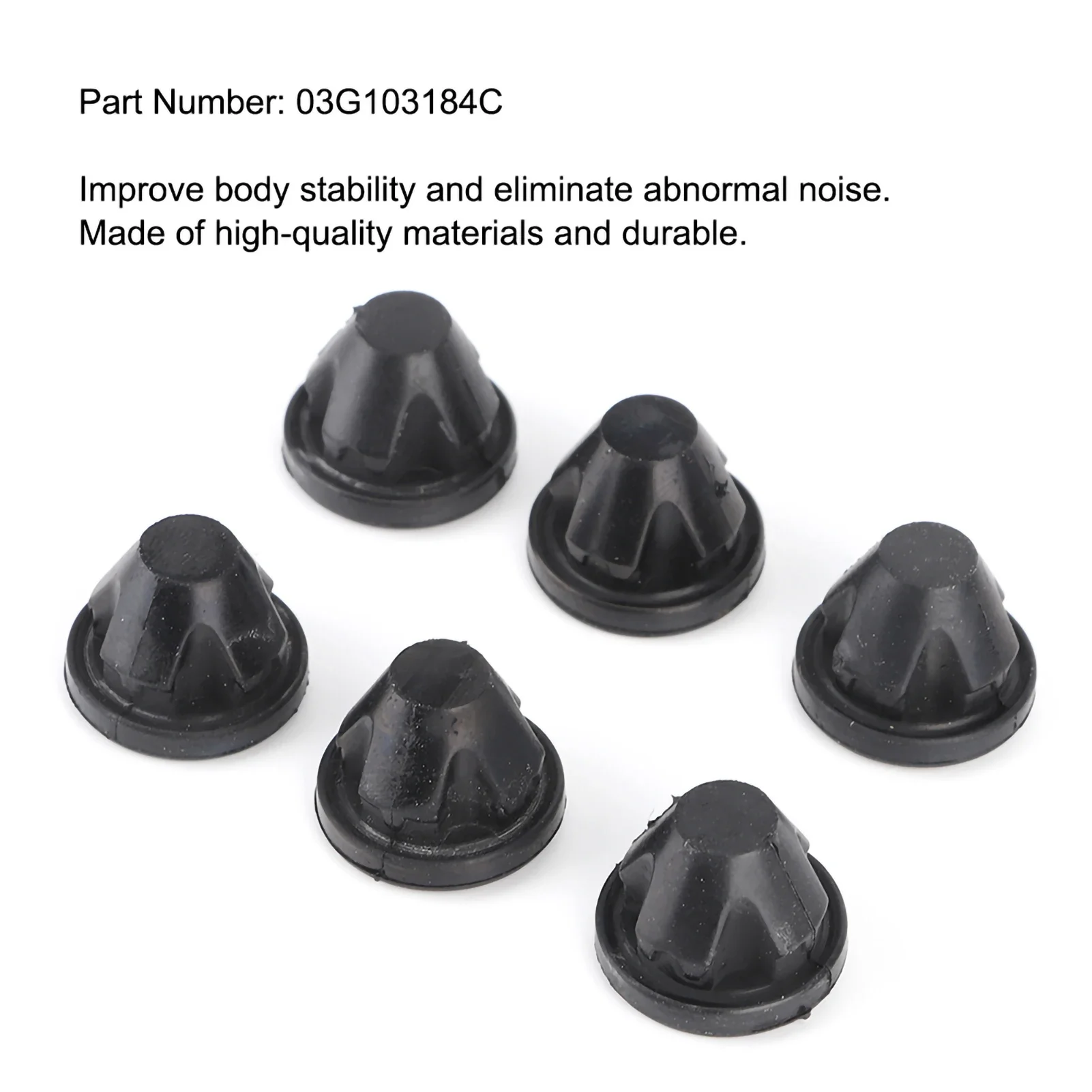 6pcs Engine Cover Grommet Rubber Trim 03G103184C Fits For PD100 PD140 PD170