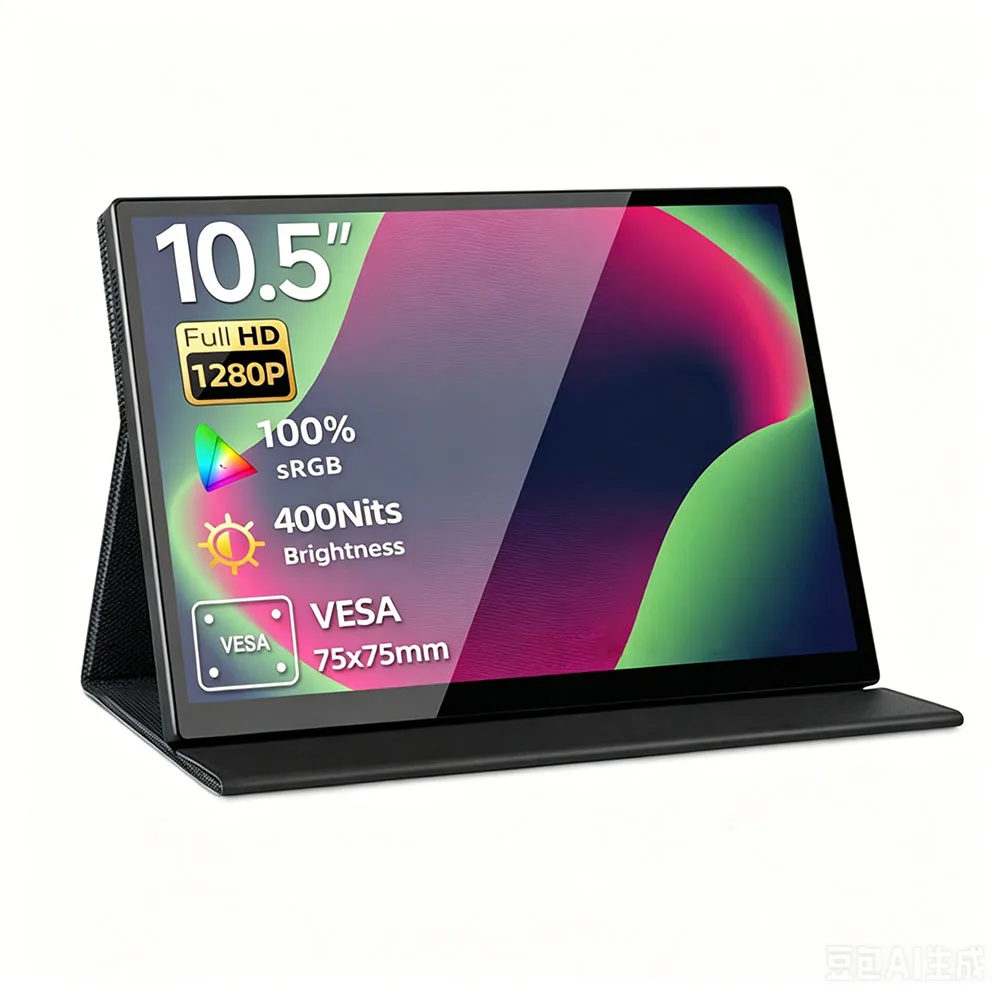 [Special Offer] 10.5 Inch Mini Portable Monitor 400Nits IPS FHD 1280P 100%SRGB 15:10 Gaming Screen Laptop Mac Xbox PS4/5 Switch