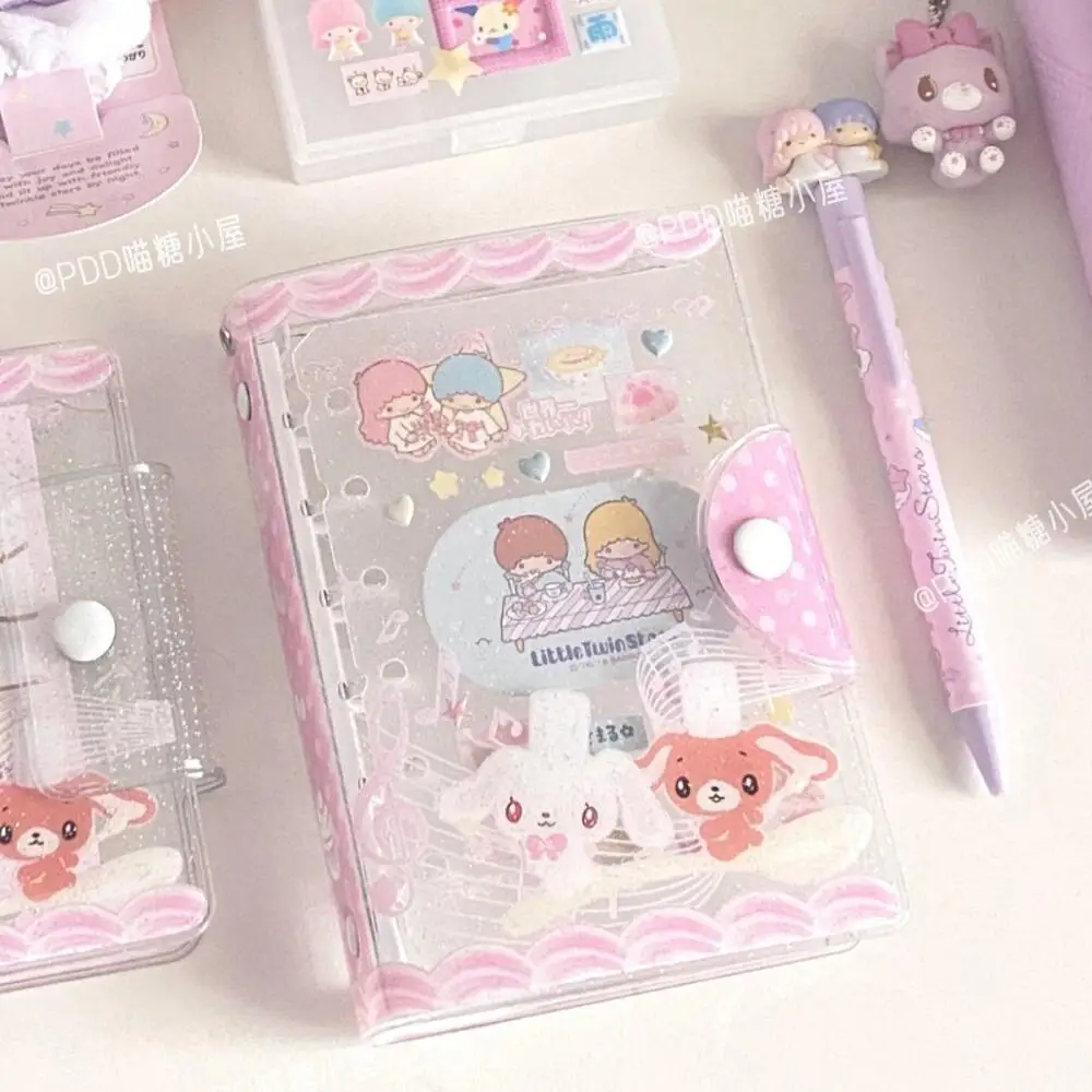 

A7 No Internal Pages Sanrio Sugarbunnies Pvc Transparent Loose Leaf Notebook Shell Card Album Collection Bestie Birthday Gift