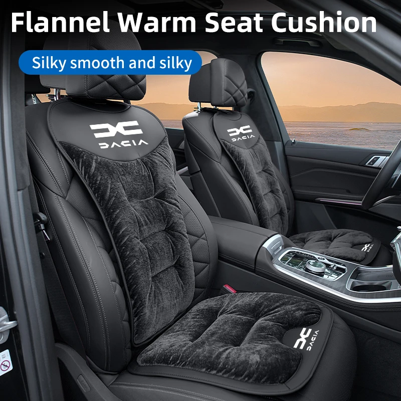 Car Flannel Seat Cover Front Rear Cushion Protector Pad For Dacia Duster Sandero Logan Lodgy Dokker Stepway Mcv 2 Solenza Largus