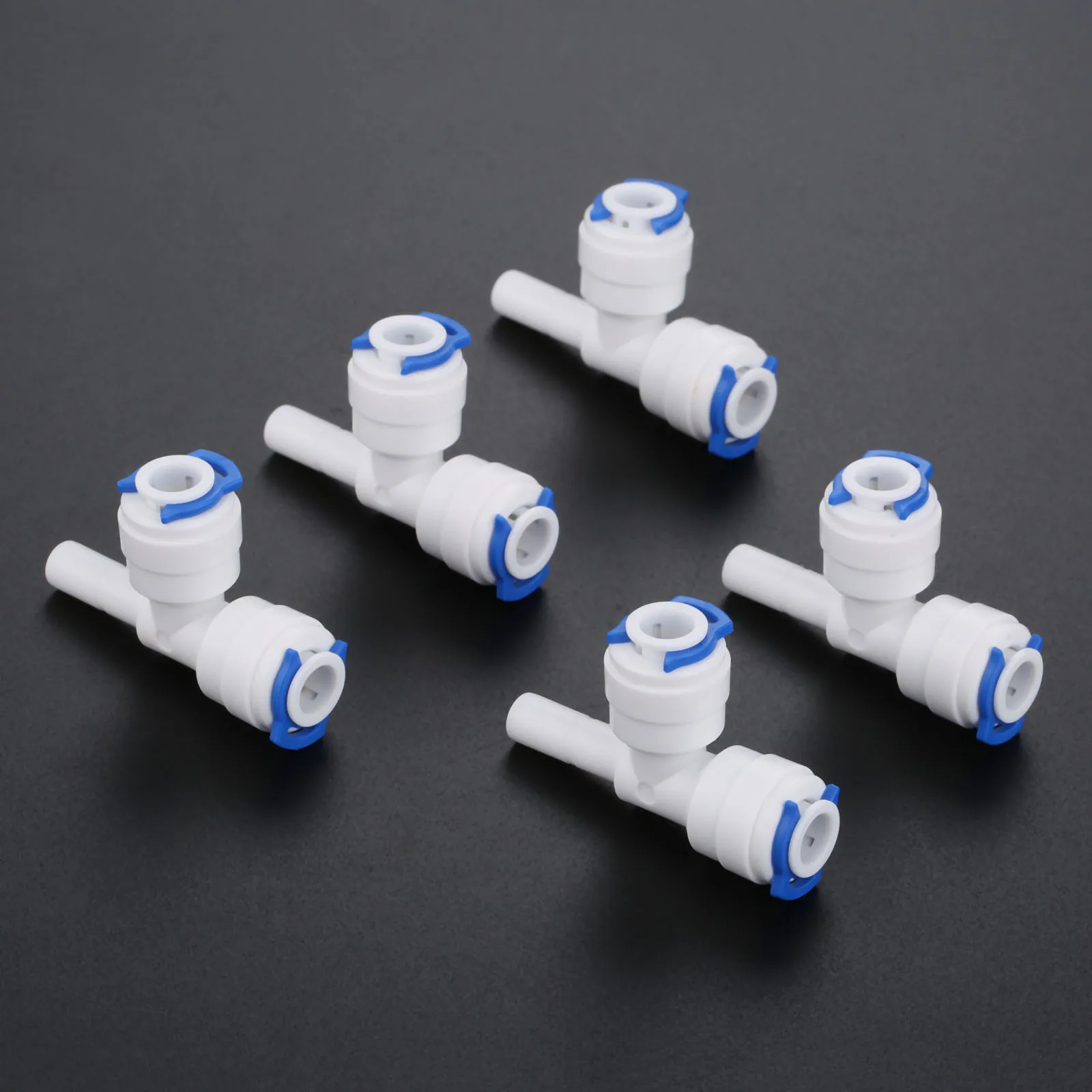5pk 1/4 "macierzystych-1/4" 3 Way filtr wody szybkozłącze s OD rura wąż szybkozłącze złącze do akwariowy System odwróconej osmozy