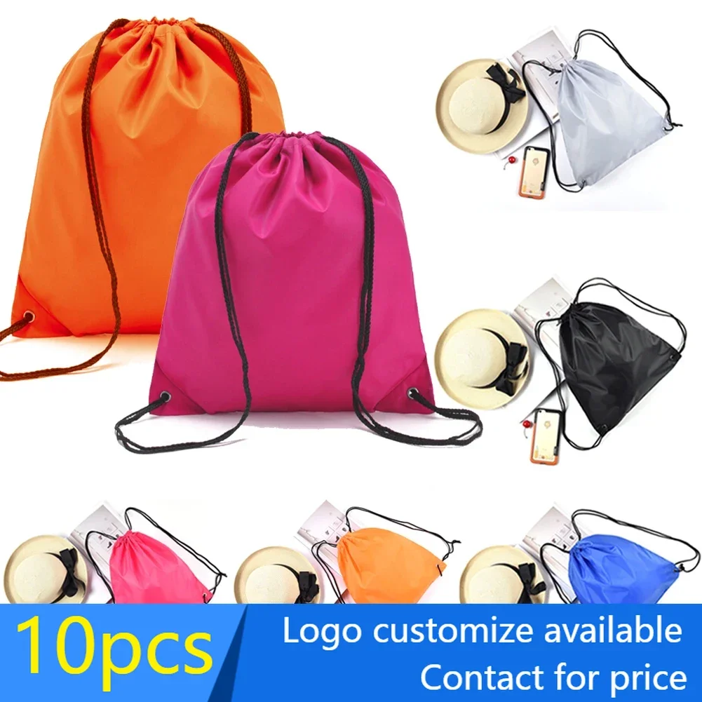 

10 pcs Fashion Big Capacity Drawstring Bag Men Women Solid Contracted Suit Any Clothing Travel Sports Pack