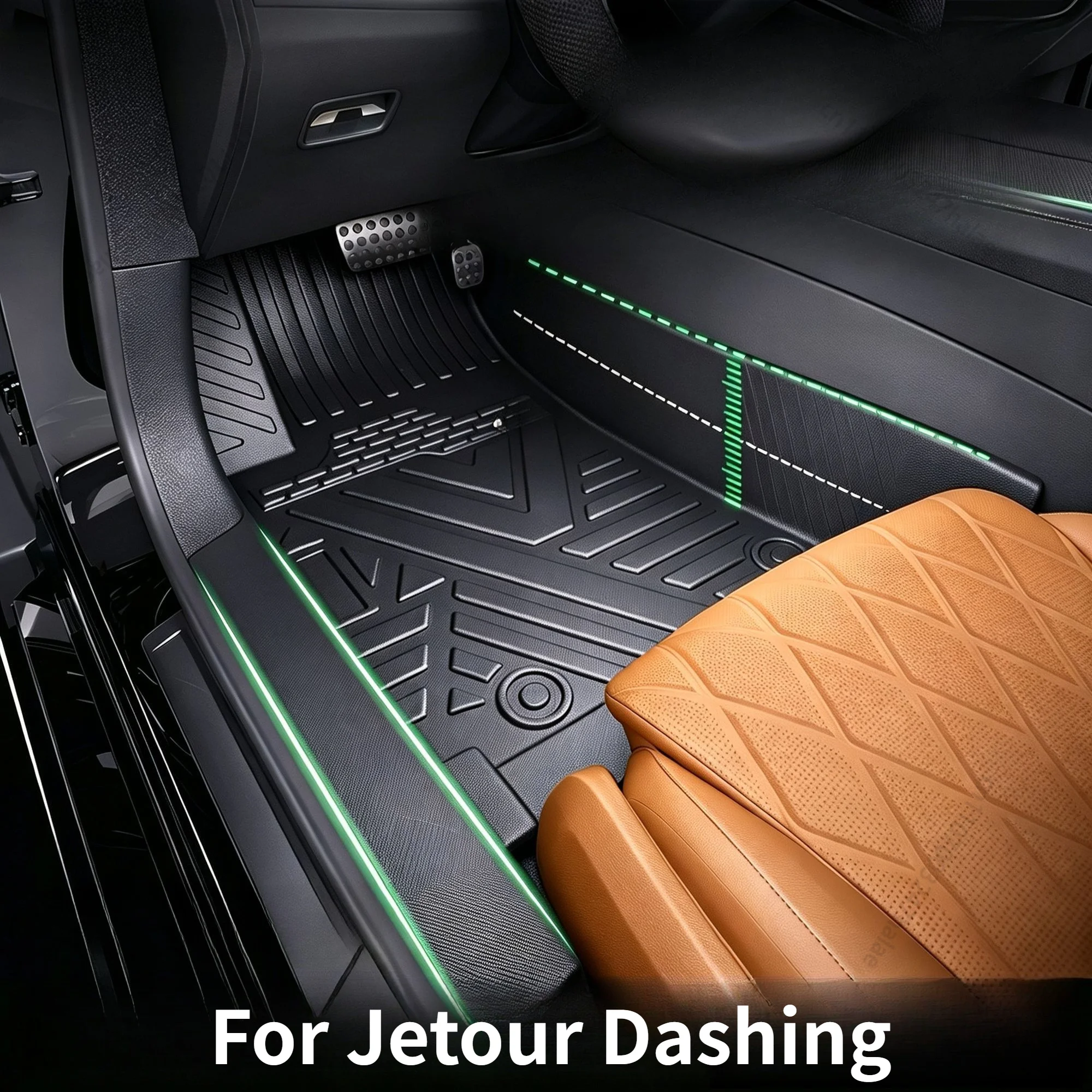 For Jetour Dashing 2022-2026 Custom Full Coverage TPE Floor Mats Waterproof Interior Decor Carpets Auto Modification Accessories