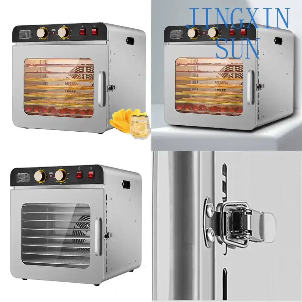 Adjustable Thermostat Food Dehydrator with Double Knobs for Dry Fruit Vegetables Herbs 10 Tray Dehydrator Machine for Home