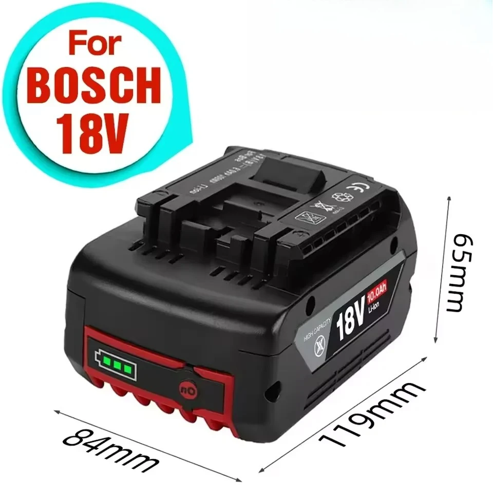 

For 18V Bosch 6.0Ah-8.0Ah-10Ah Rechargeable Li-ion Battery Replaceable Battery For BAT609 BAT609G BAT618 BAT618G BAT614 Charger