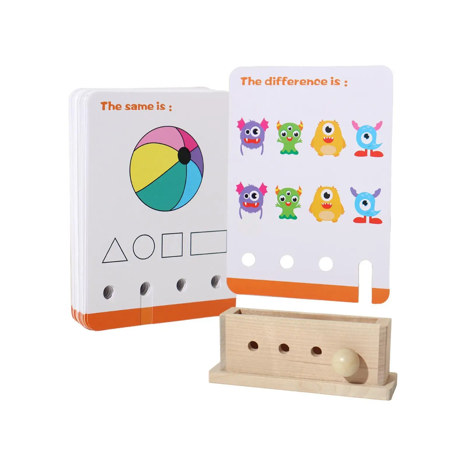 Brain Teaser Puzzle Flash Cards Toy Educational Color Cognition Motor Skills