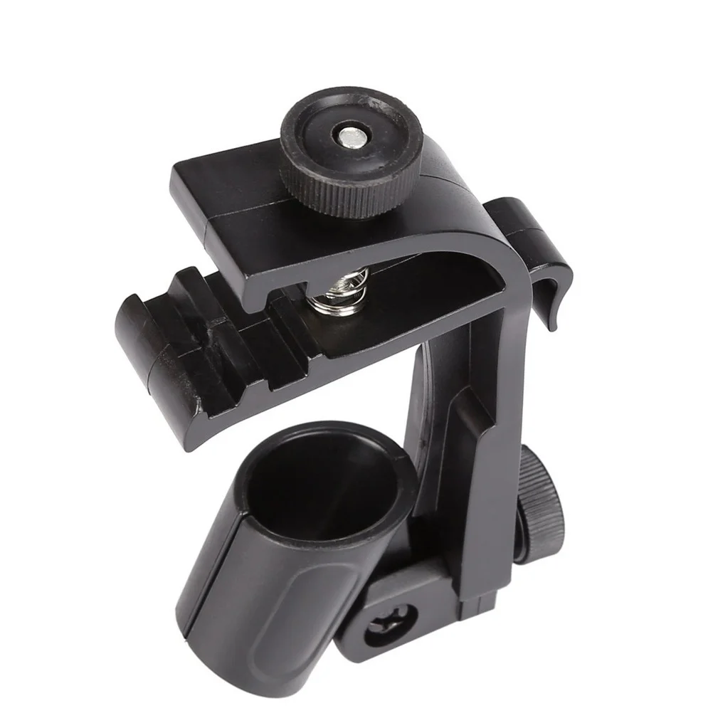 2 قطعة طبلة ميكروفون والعتاد دائم معدن قابل للتعديل كليب المضادة للانزلاق للصدمات الأسود طبل كليب حامل ميكروفون #4