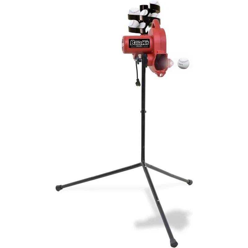 Sports Base Hit Lite & Real Baseball Pitching Machine, Pitches Up to 45 MPH, Perfect for Hitting and Fielding