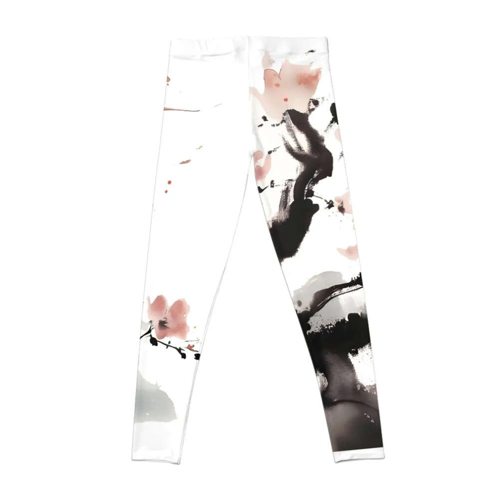 Cherry blossom with Japanese ink Leggings Sweatpants sportswear woman gym 2025 Womens Leggings