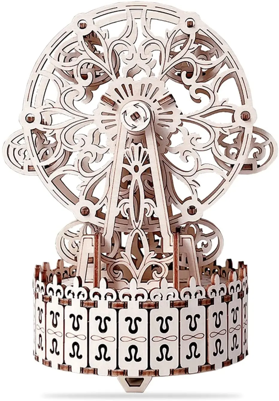 

Mechanical Windmill Wooden 3D Puzzles Orbital Ball Kit ，3D Wooden Puzzle Mechanical Model Self Craft Deco Education Gift