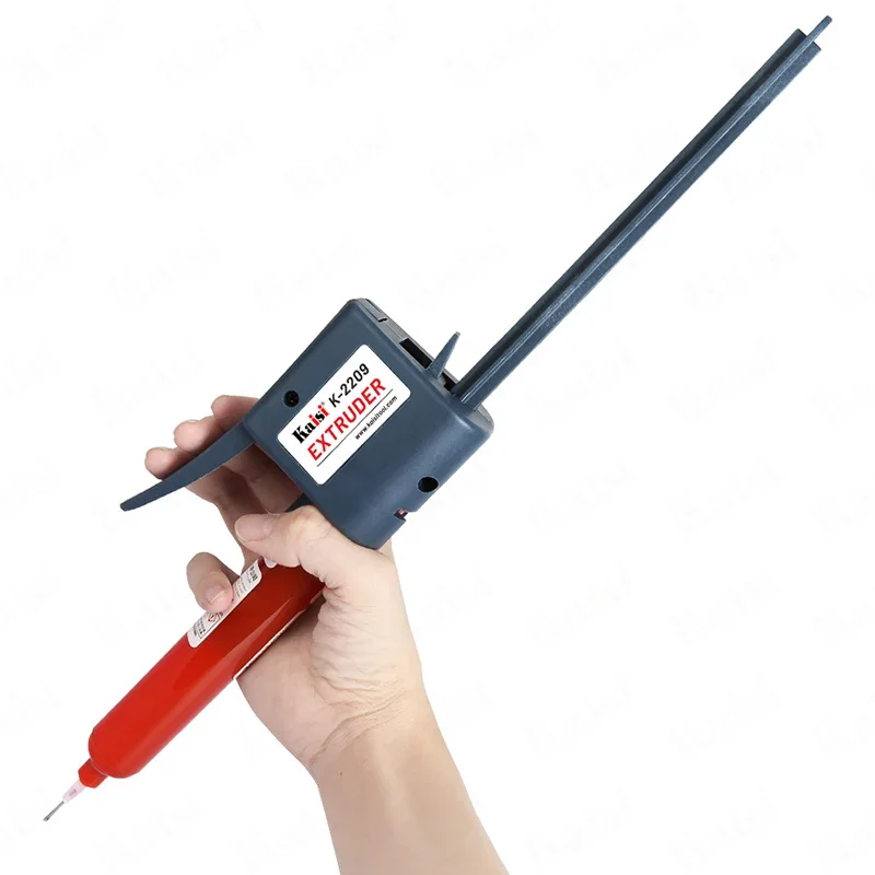 Kaisi K-2209 Extruder dosis besar, pistol lem Manual penghemat tenaga kerja untuk 30CC ~ 60CC pasta Solder/minyak Solder/penguat Putter perekat UV