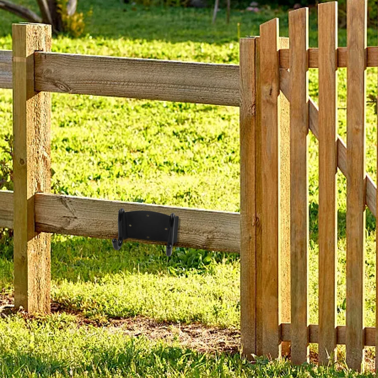 2pcs Bracket Heavy Duty Wheelbarrow Storage Hook With Spring-Loaded Lifter Latch For Garages Sheds Outdoor Buildings