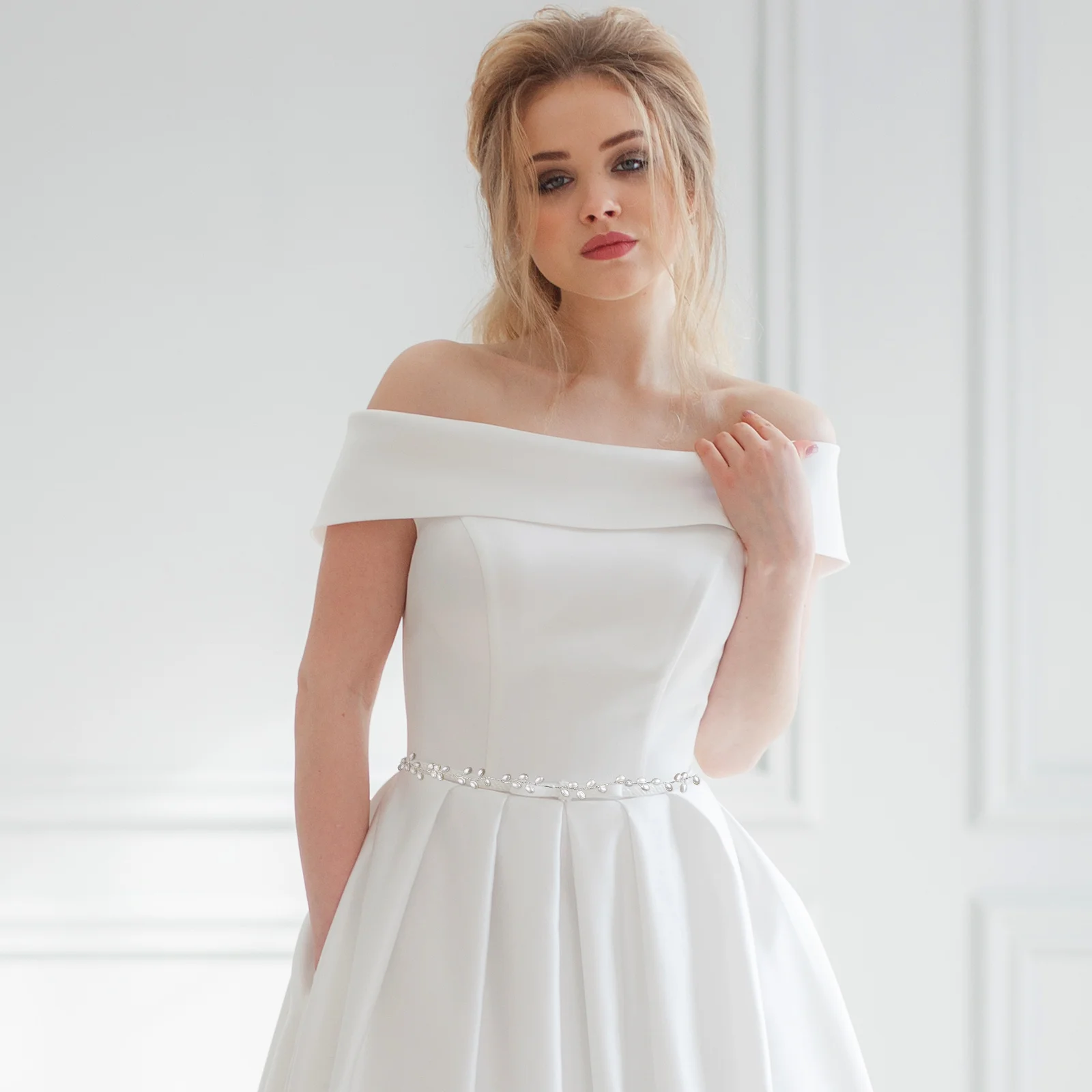 

Pearl Bridal Wedding Belt Ribbon Waistband Bride Dress Belt Wedding Decoration Elegant Waist Chain Bridal Waistband