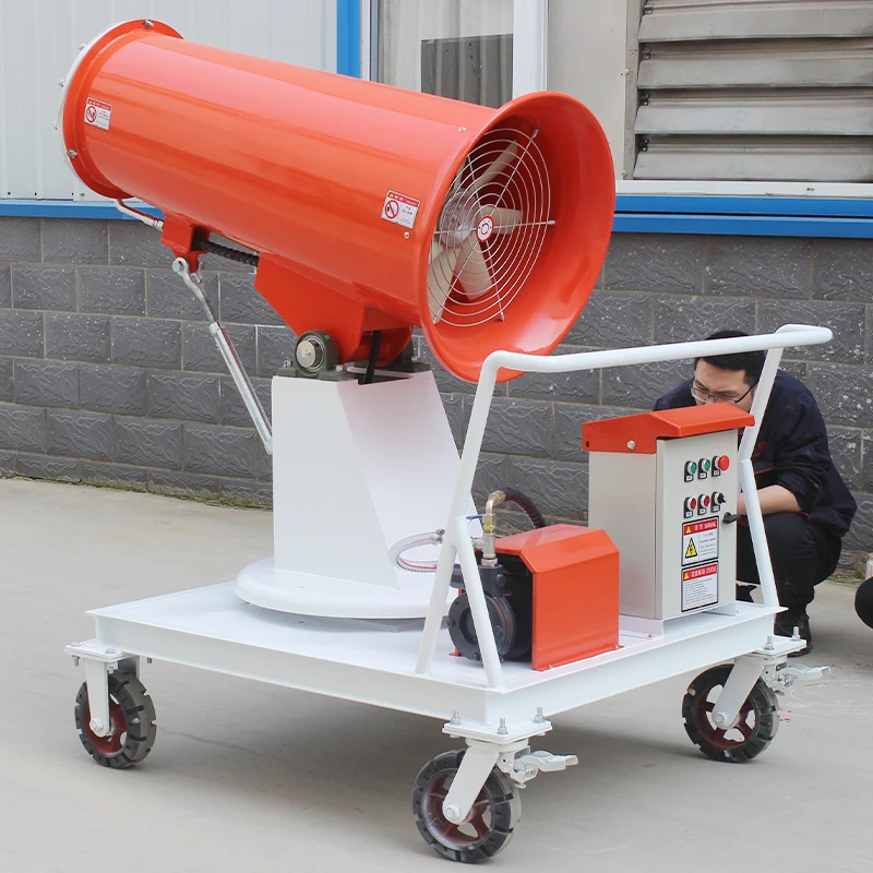 Lraqi موقع البناء تبريد الغبار مع بخاخ حديقة 30 متر مع مدفع ضباب يدوي مضخة الصيف الزراعة