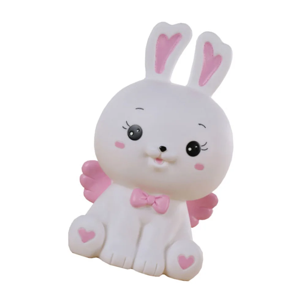 Hucha de conejo de dibujos animados, caja de dinero creativa, monedero para niños, tarro de ahorro con forma de conejo, decoración del hogar, olla de ahorro de escritorio