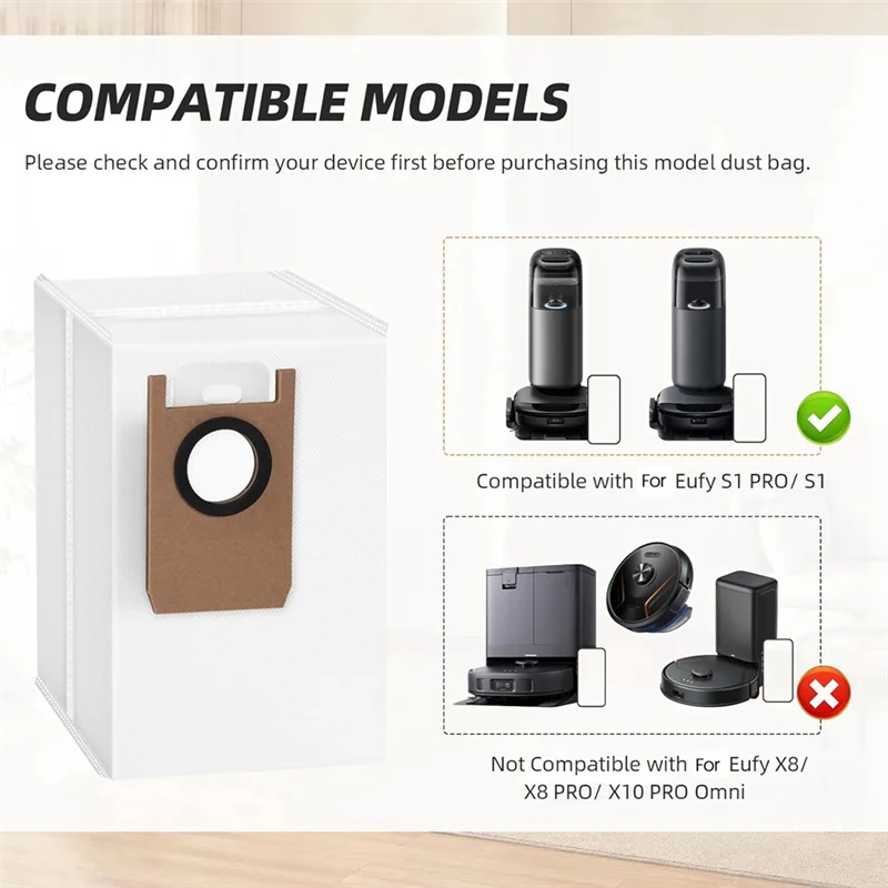 

B28C-14PCS Dust Bags Replacement For Eufy Omni S1 Pro Robot Vacuum Cleaner Large Capacity Vacuum Dust Collecting Bags