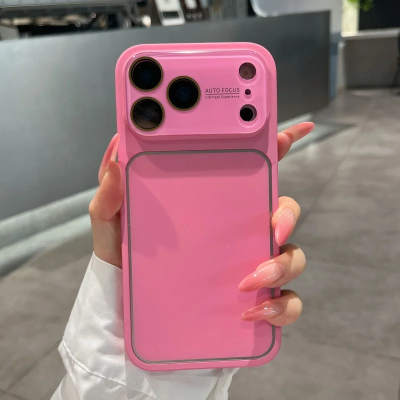 Luxuriöses, stoßfestes AG-Gehäuse mit großem Fenster für iPhone 17 16 15 14 13 Pro Max – Kristallklarer Kameraschutz und stoßfeste Rückseite