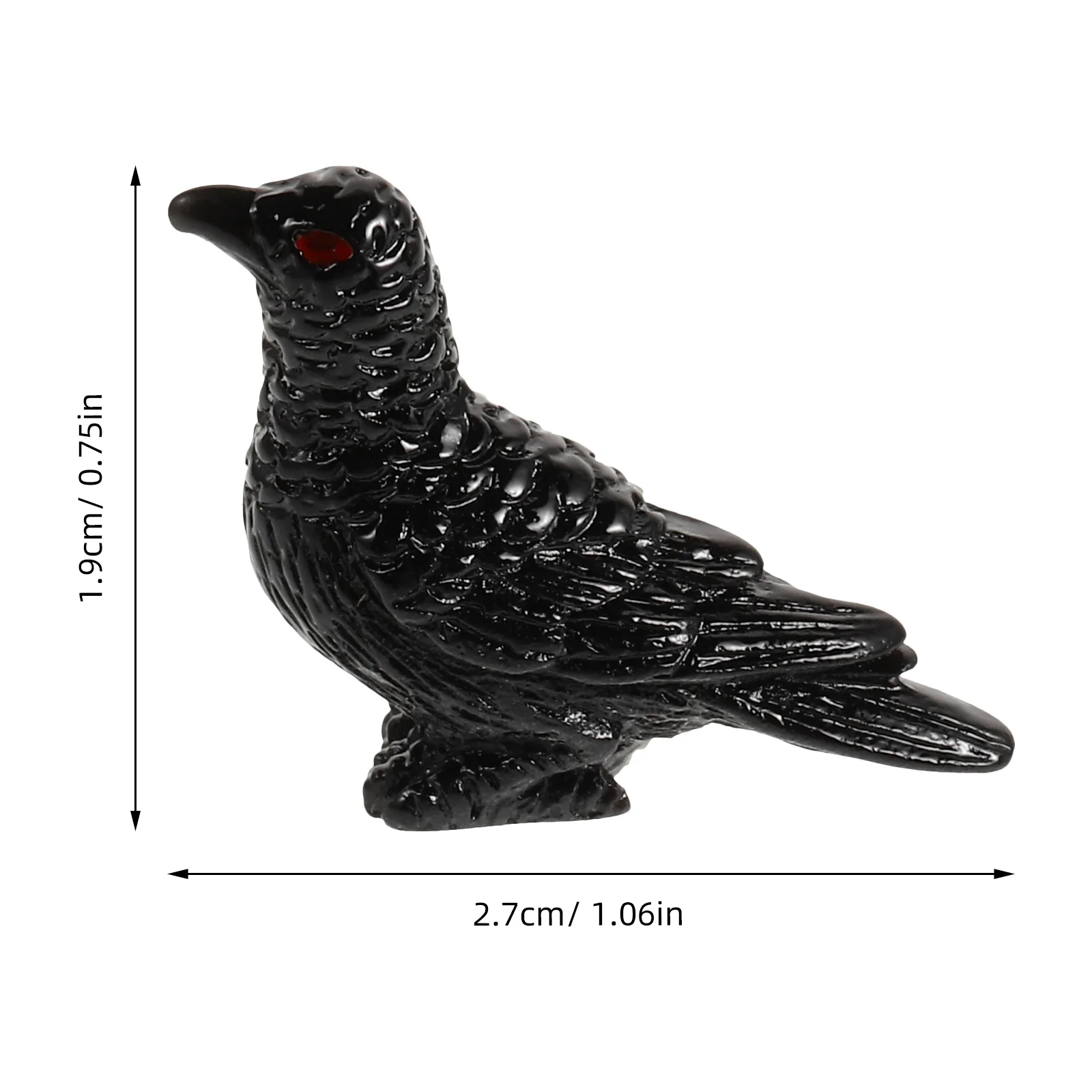 12 Stuks Mini Kraai Hars Standbeelden Halloween Decoratieve Miniatuur Zandtafel Ornamenten Mini Kraai Zand Tafel Decor Desktop Ornament