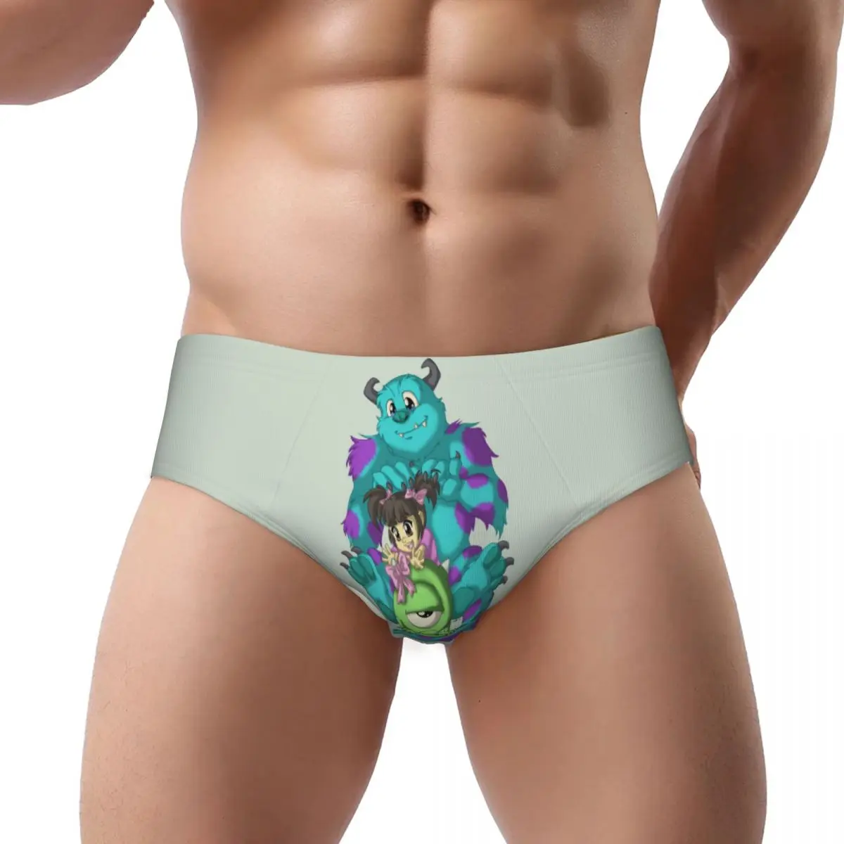 Custom Men Monsters University Mike Wazowski Underpants Stretch Briefs Underwear