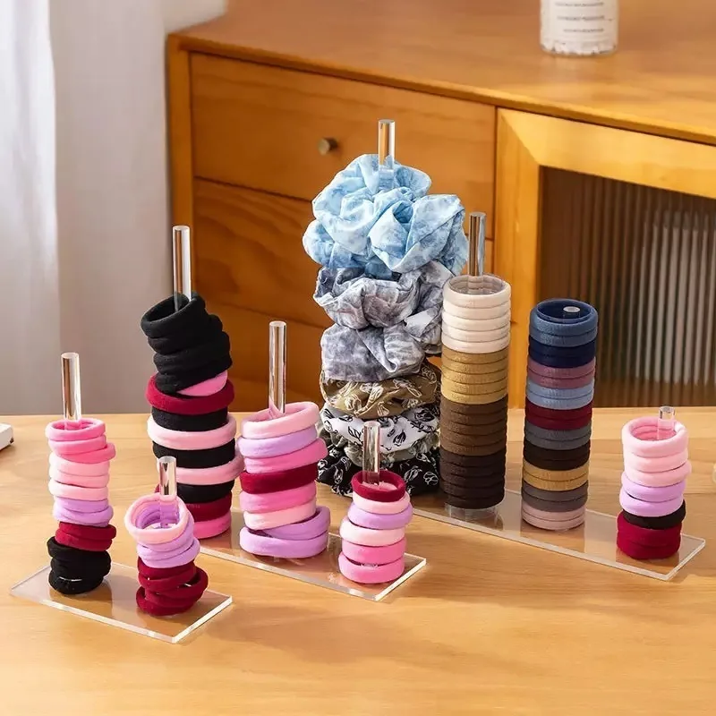 

Acrylic Headband Holder Stand Transparent Scrunchie Storage Stand Headband Holder Organizer Bracelets Hair Rings Holder