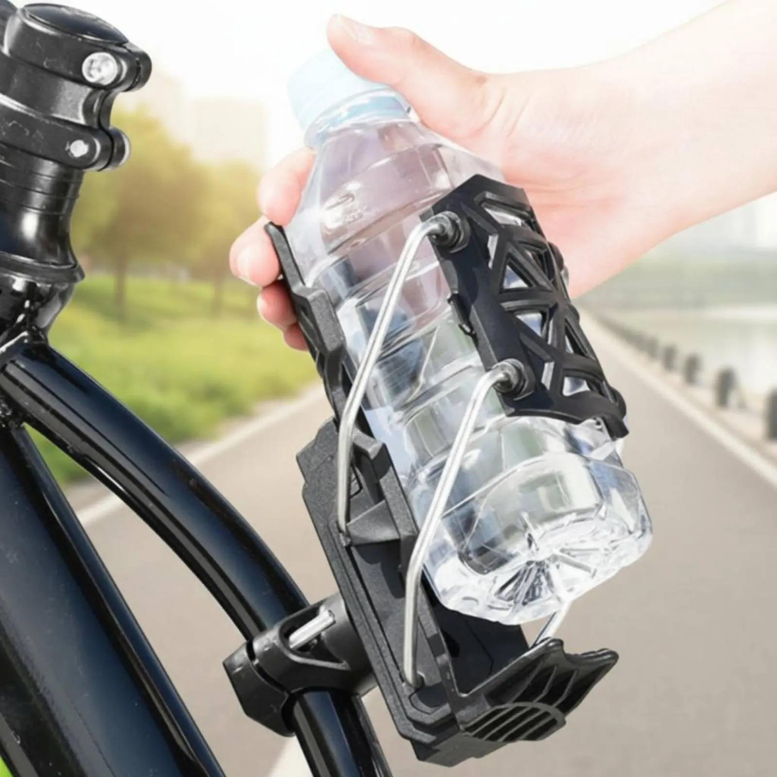 電動自転車用カップホルダー-ドリル不要-バイク用カップホルダー