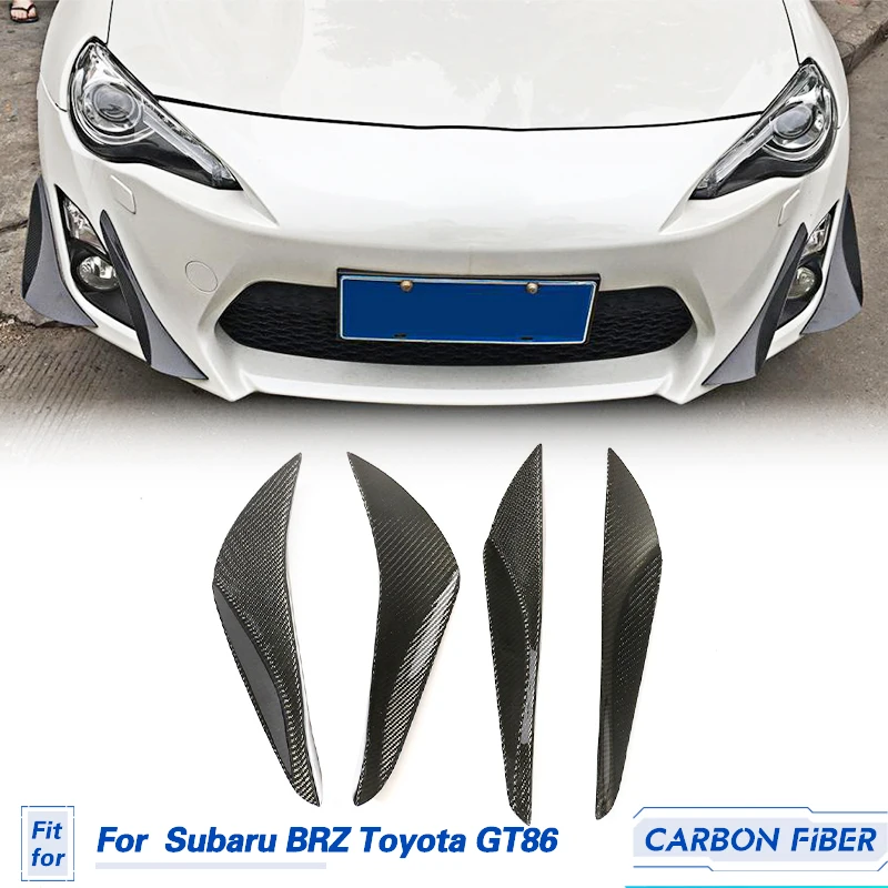 Carbon Fiber Front Bumper Splitters for Subaru BRZ Toyota GT86 FT86 2012-2015 Front Bumper Inner & Outter Canards