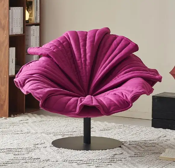 Art style single sofa petal dining chair