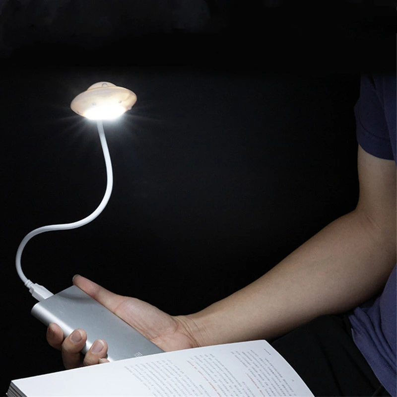 Astronaut Night Light LED Reading Lamp USB Flexible LED Desk Lamp Spaceship Light Cartoon Panda Lamp For Computer Laptop Decor