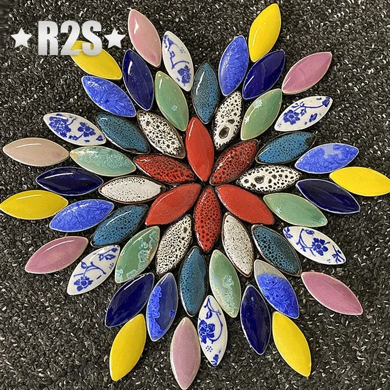 

1kg Mix color Irregular Ceramic Mosaic Tiles DIY Mosaic Making Stones for Craft Hobby Arts Wall Decoration Petal arte